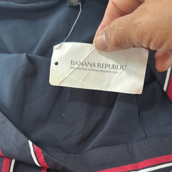 Banana Republic Blue Pleated Mini Skirt for Night Out Size 14 - Picture 7 of 8